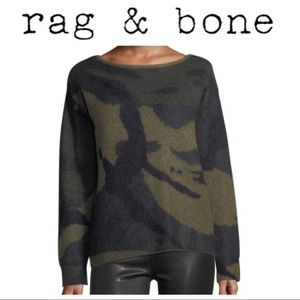 NWT RAG & BONE Boat-Neck Camo Sweater Small